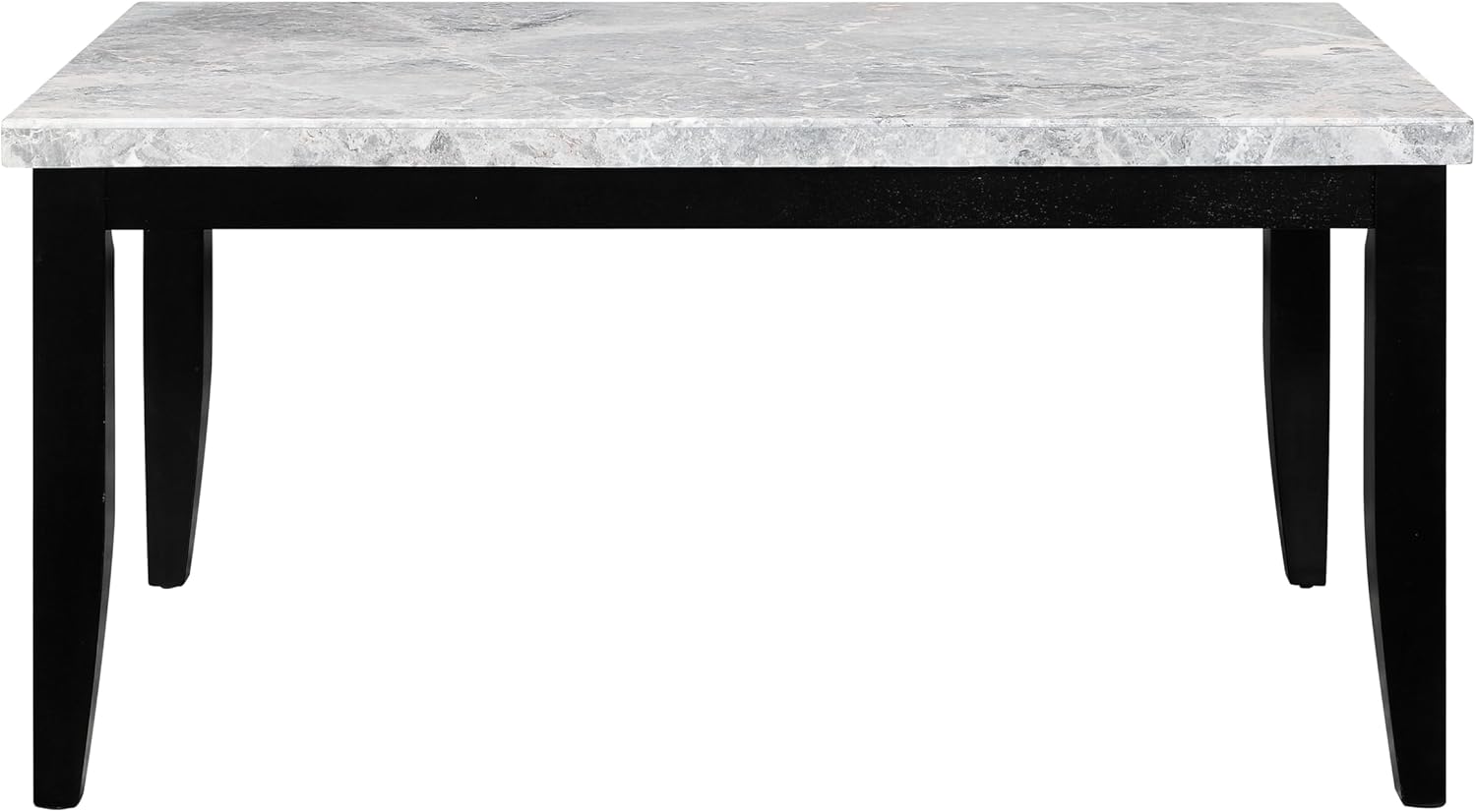 Rectangular Marble Top Dining Table in Black I765