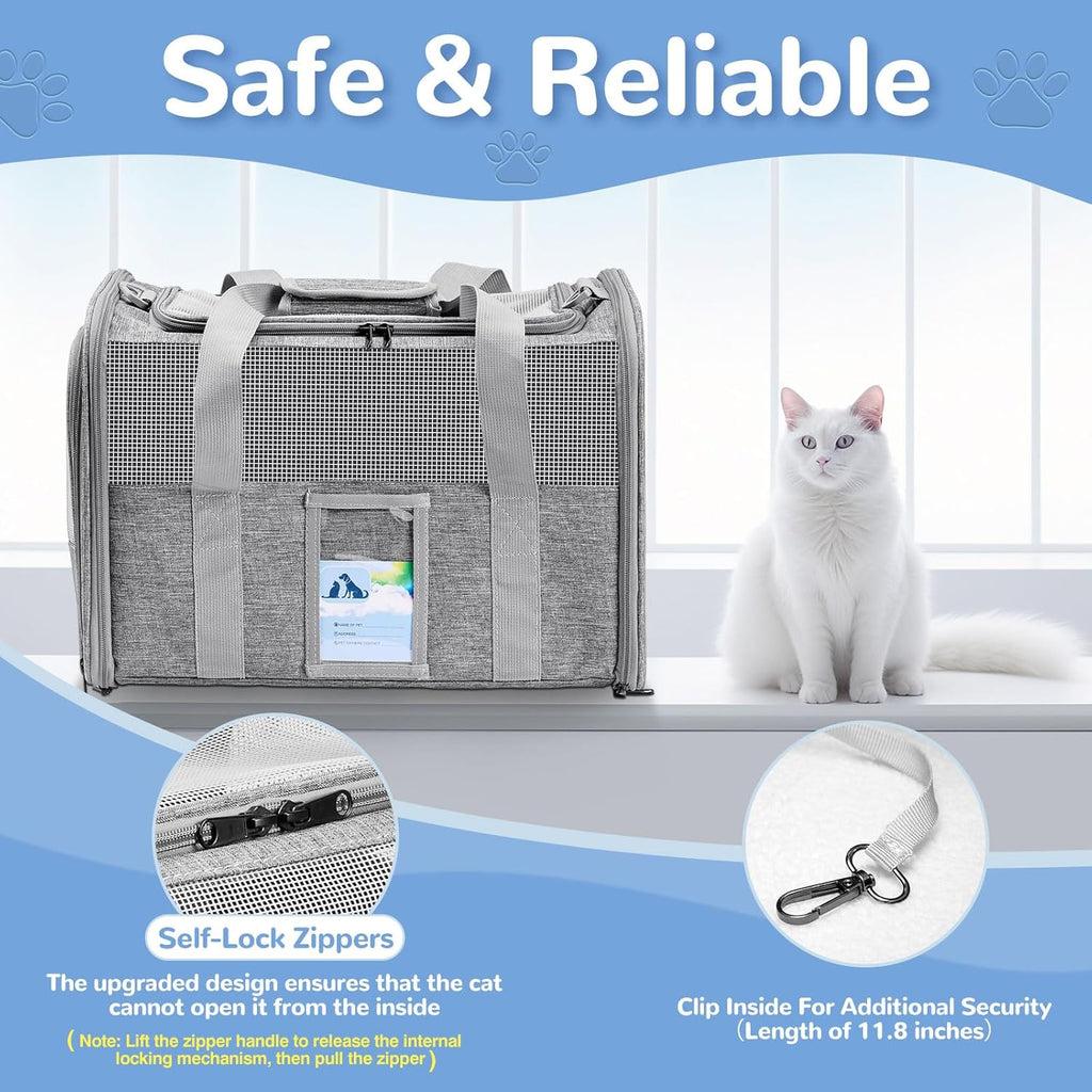 Gray Soft Sided Cat Carrier F208902