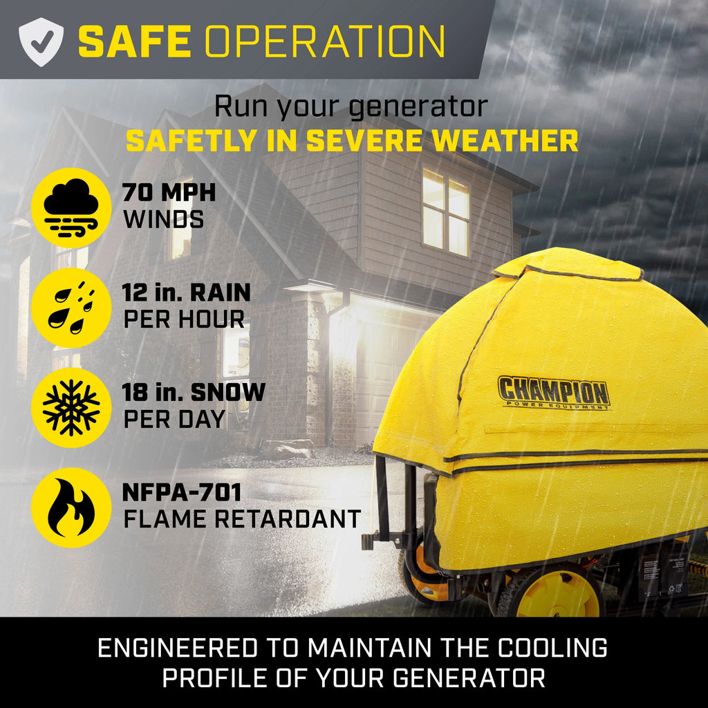 Storm Shield Severe Weather Generator Cover for 4000 to 12,500 Starting Watt Generators Z9686
