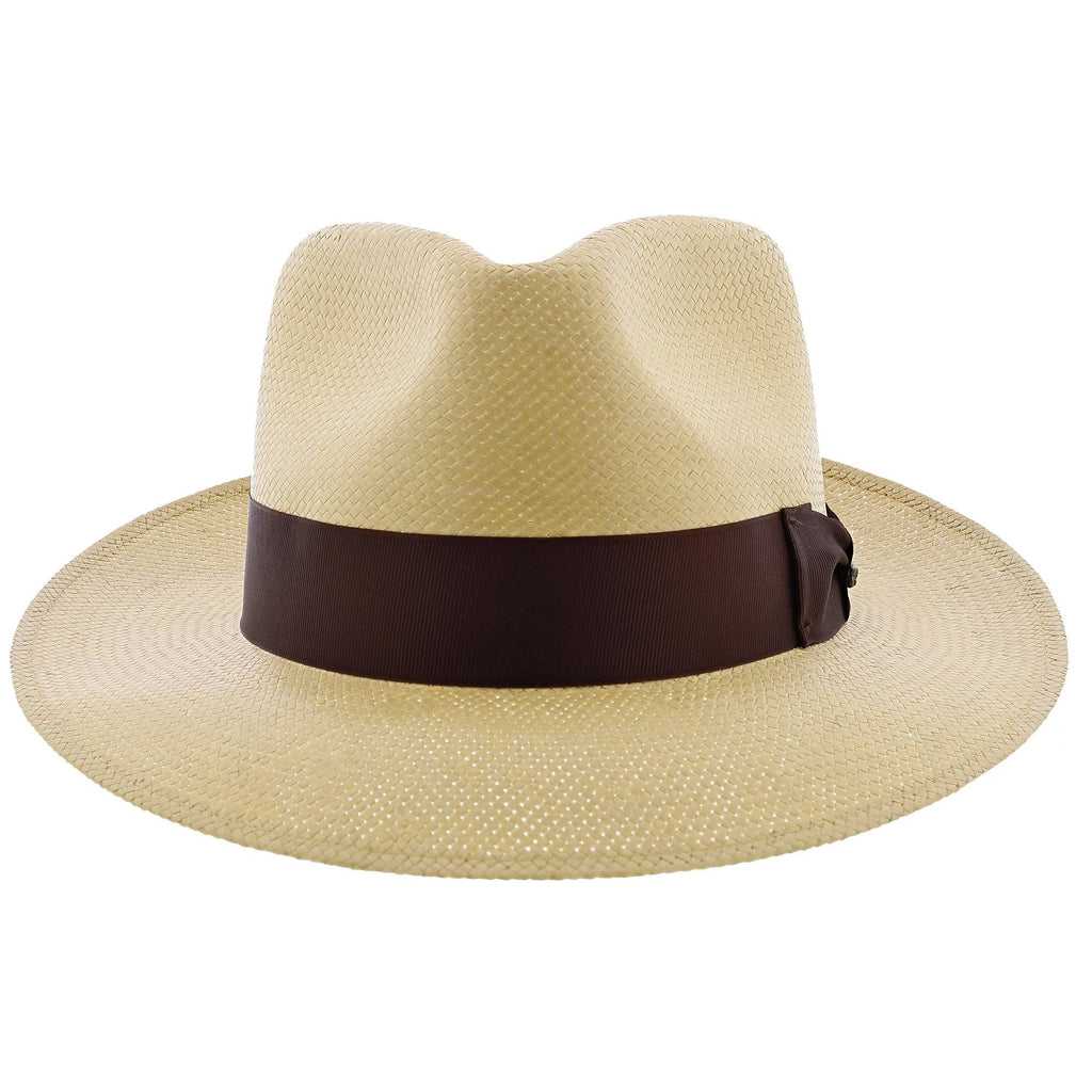 Natural Straw Shantung Fedora Hat H70617