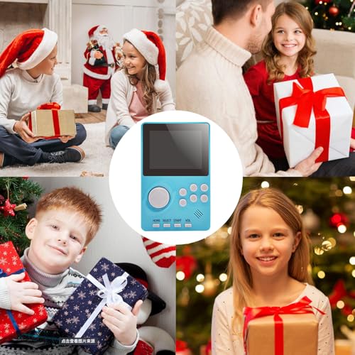 Kids Handheld Video Game Console with 100 16-bit Games, 2.8" Color Screen, Rechargeable Battery (Light Blue) J5932