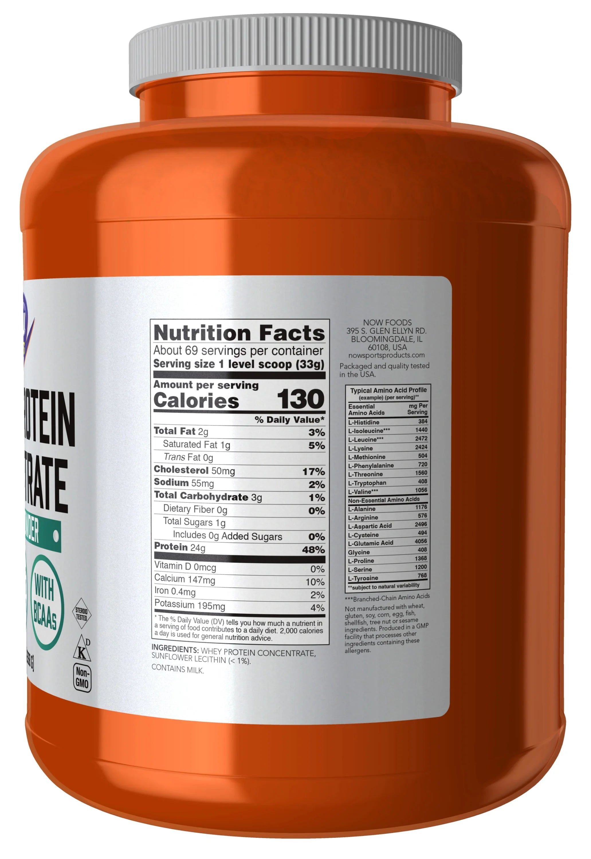 Unflavored Whey Protein Concentrate Powder, 5-Pound B1431