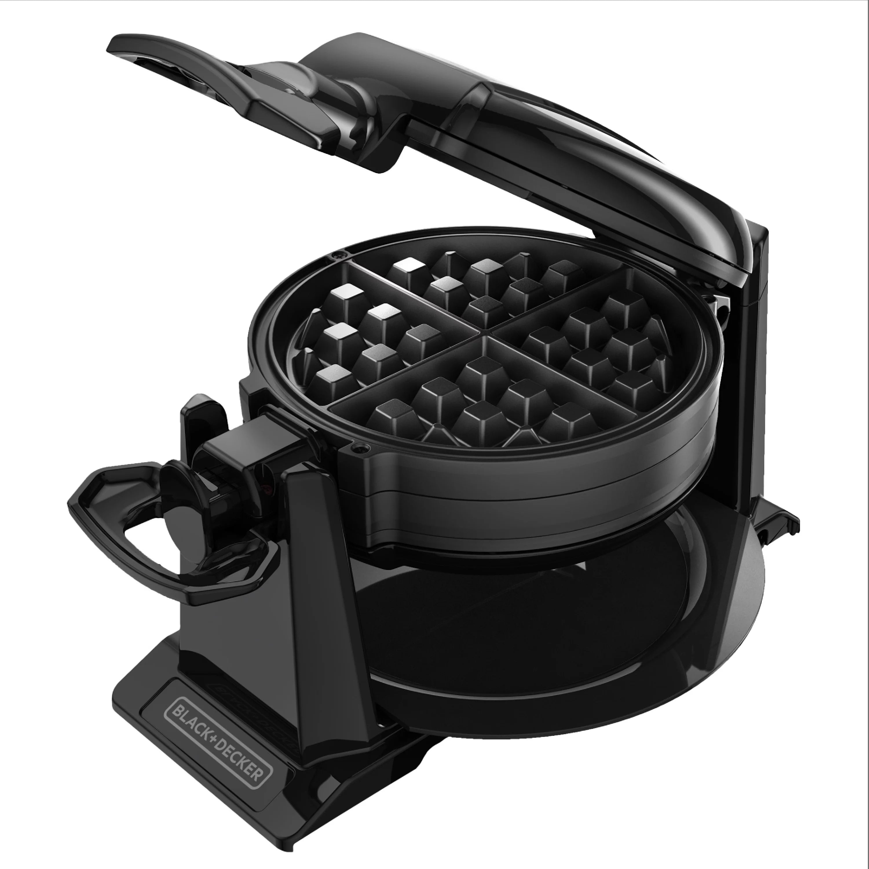 Black Rotating Waffle Maker with Dual Cooking Plates B764618