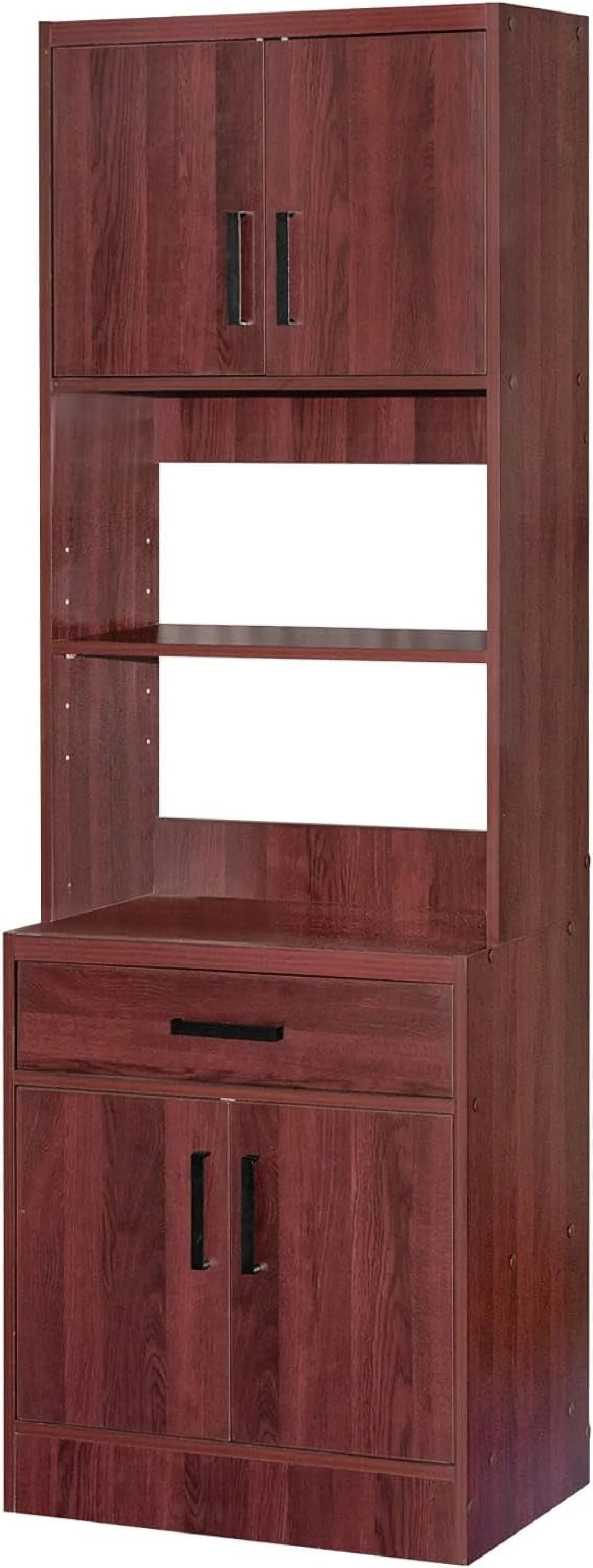 Tall Wooden Kitchen Pantry In Mahogany I3805