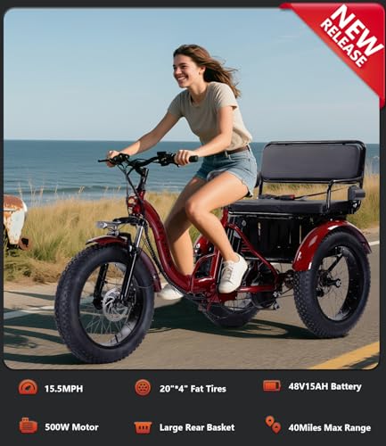Adult Electric Tricycle 3 Wheel Bike Y514