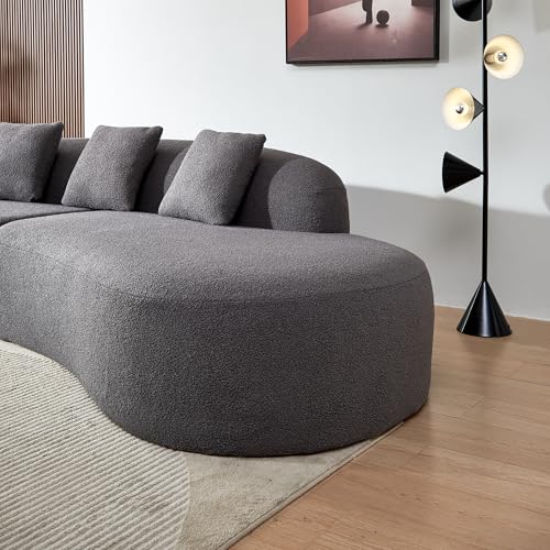 Beige Curved Sectional Sofa R280