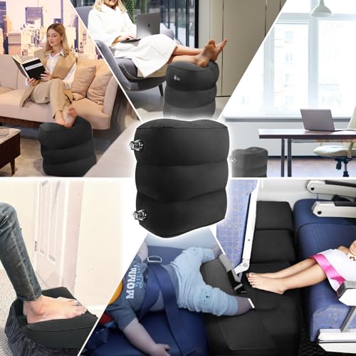 Inflatable Travel Foot Rest Pillow, Adjustable Height Leg Pillow O6484