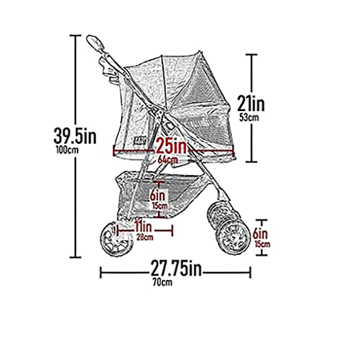 Pet Stroller with Removable Liner V87041