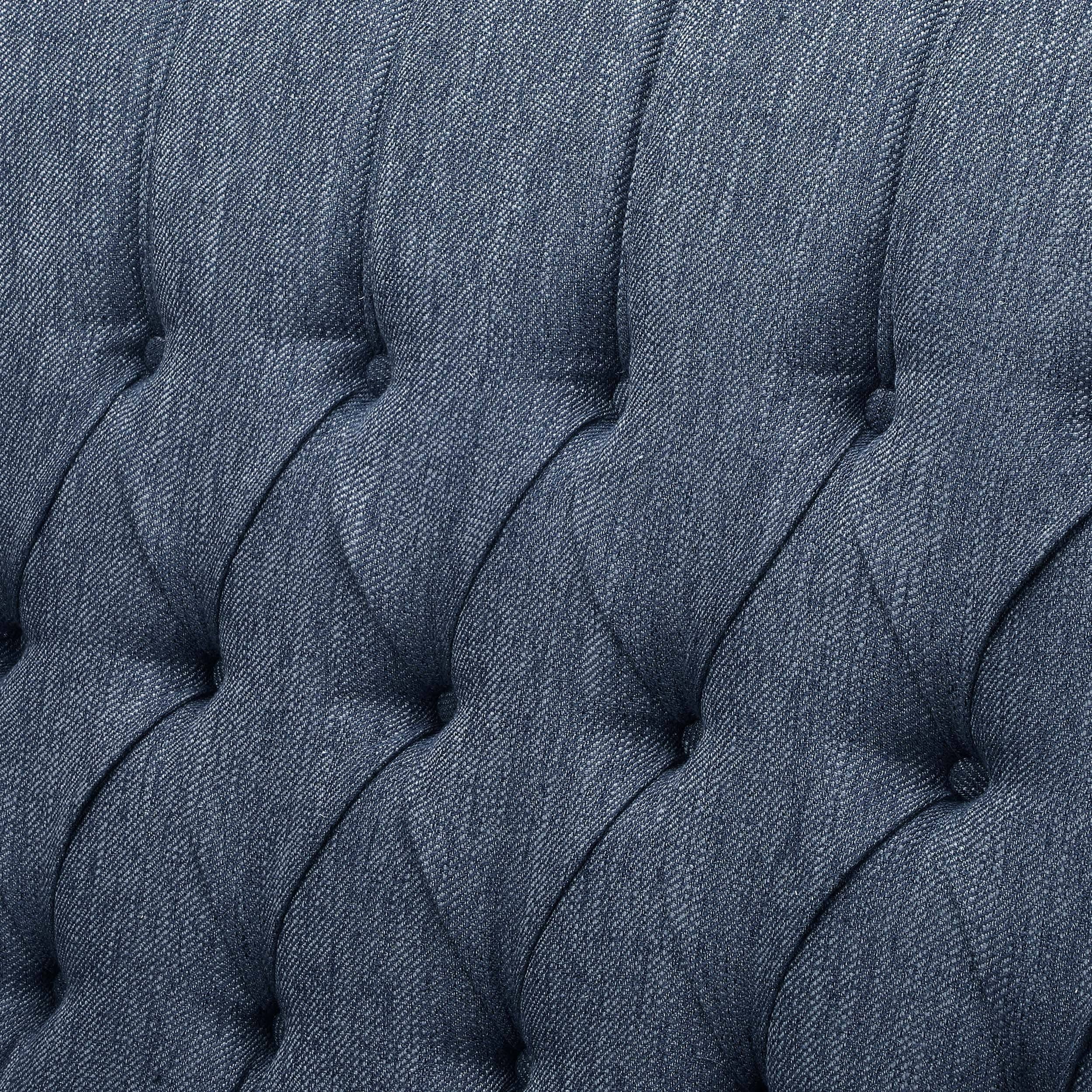 Oversized Tufted Fabric Push Back Recliner W8009