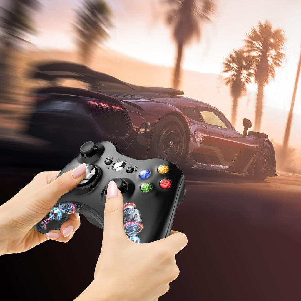 Black Wireless Controller for Xbox 360 and PC V1945