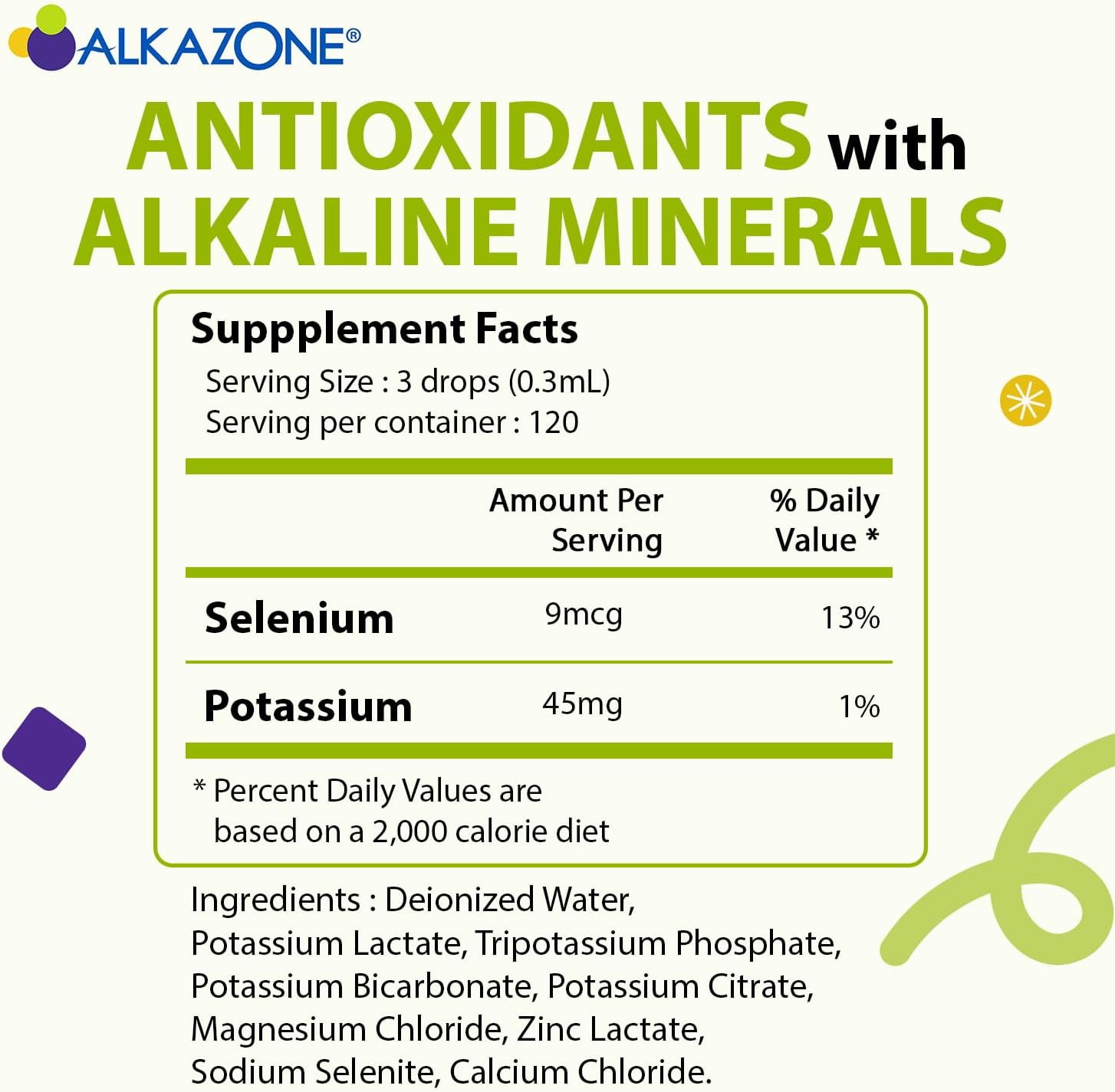 Alkaline Mineral Drops, 1.25 Oz, Unflavored F186