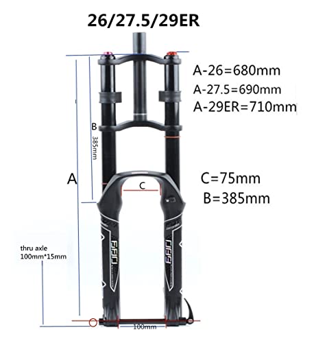 26 27.5 29 Inch Air Double Shoulder Front Fork Q604802