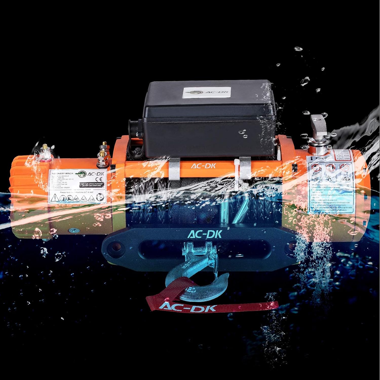 9500 lb. Electric Winch Synthetic Rope Kit 12V Waterproof IP67 with Wireless Remote G986