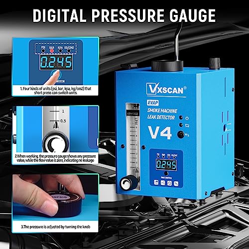 EVAP Smoke Machine Leak Detector with Digital Pressure Gauge & Air Flowmeter J430900