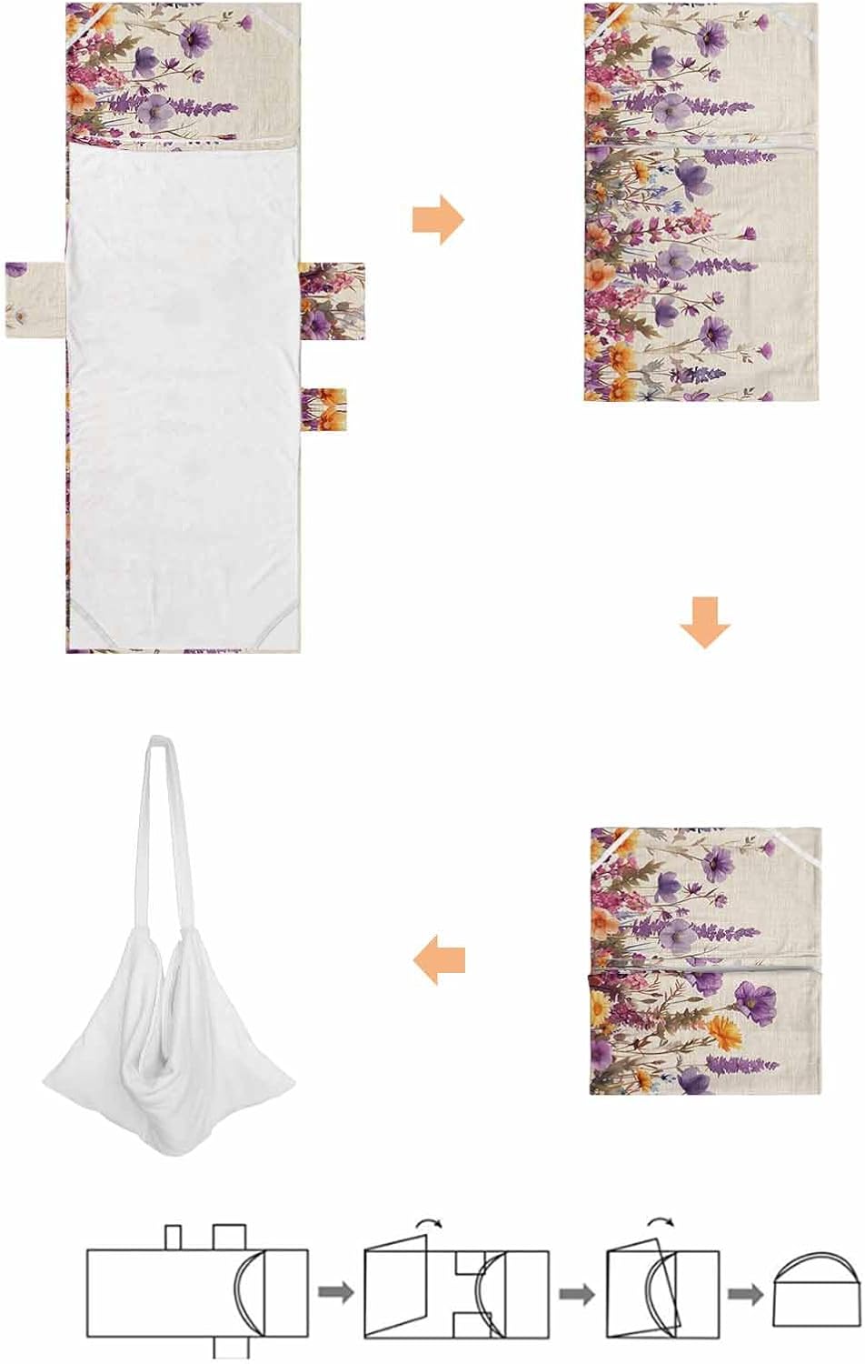 Beach Chair Cover with Side Pockets, 1 PCS F10184