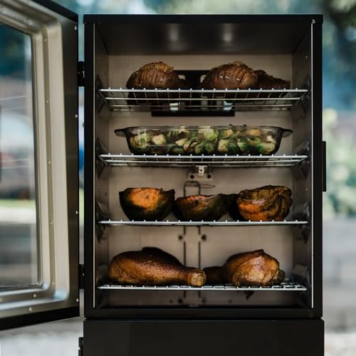 40-inch Propane Gas Vertical BBQ Smoker with Analog Temperature Control in Black X252623