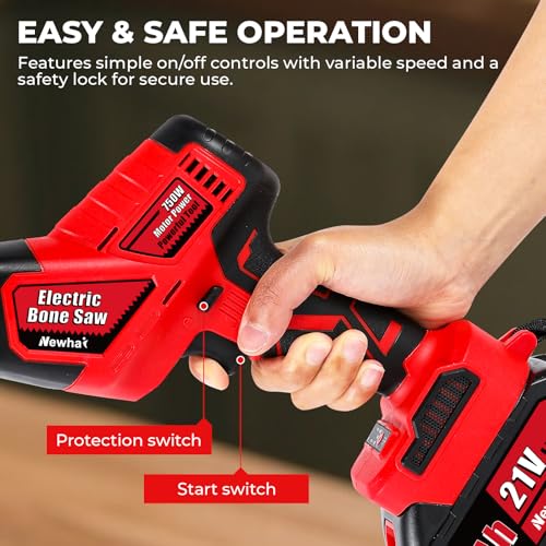 Cordless Electric Bone Saw Machine with 4 Blades 3000mAh F757196