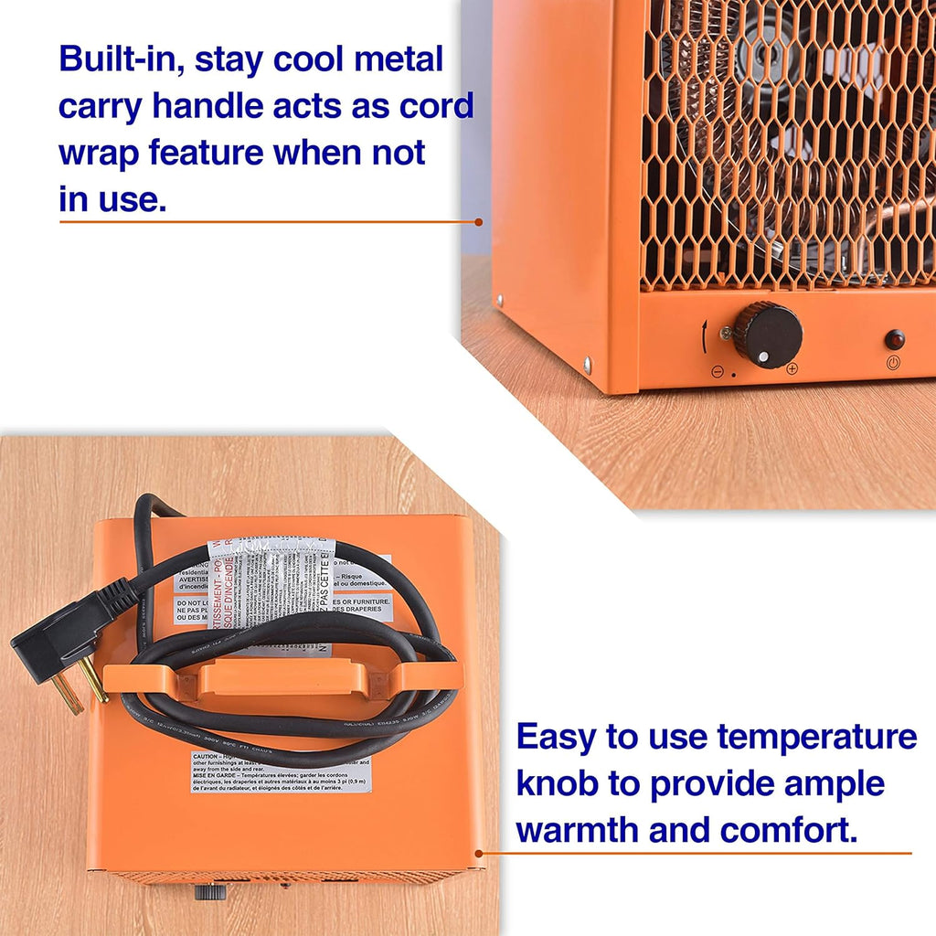 240 Volt 4800 Watt Portable Electric Heater with Thermostat Control K196