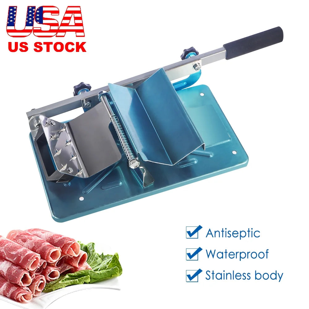 Manual Frozen Meat Slicer Stainless Steel Deli Cutter Q8126