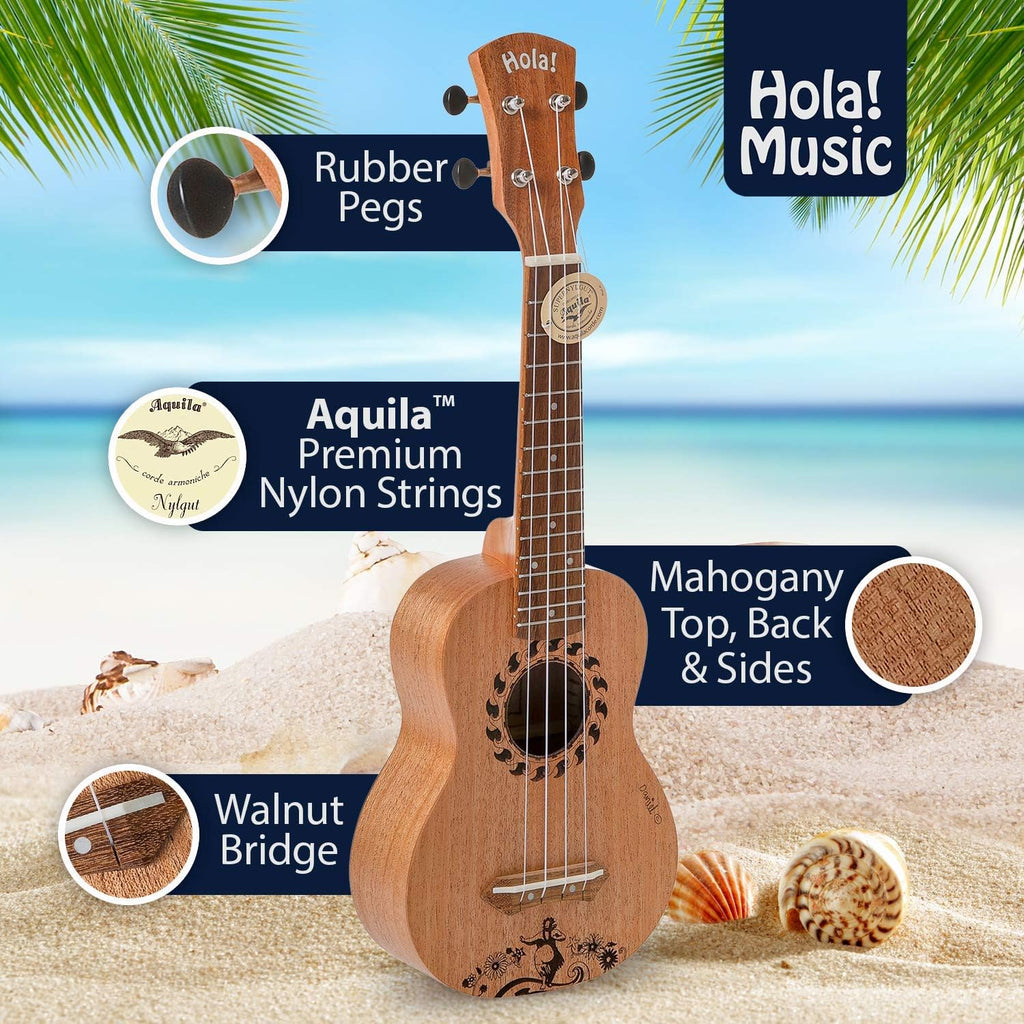 Mahogany Soprano Ukulele Bundle with Padded Gig Bag F18913
