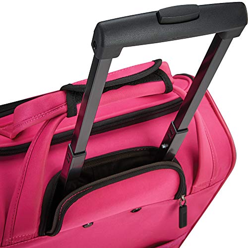 Pink Expandable Softside Luggage with Spinner Wheels I63361
