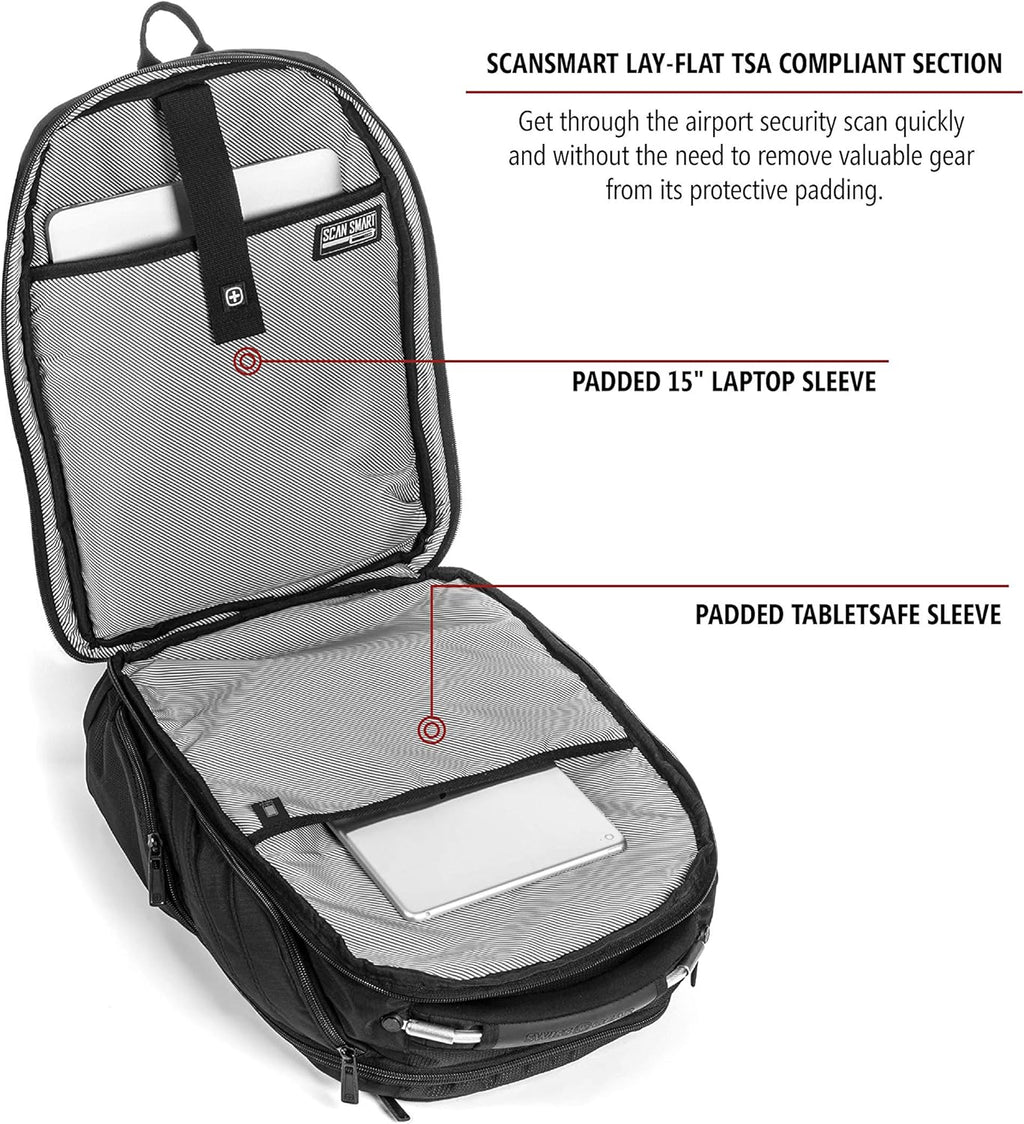 Black 17-Inch Laptop Backpack I787