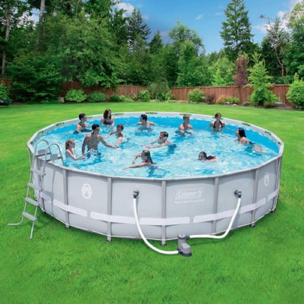 18' x 48" Power Steel Frame Above-Ground Swimming Pool Set E8420