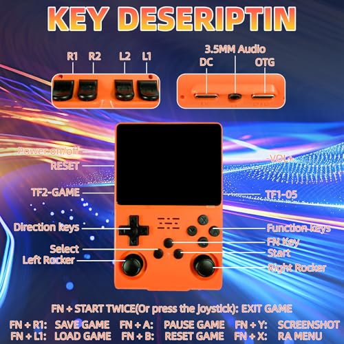 Handheld Game Console with 3.5 inch Mini HD IPS Screen, 3800mAh, Built-in 256G Card O62857