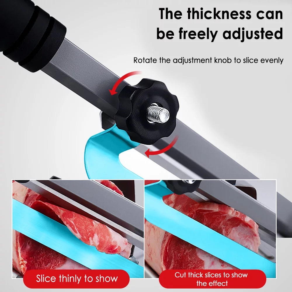 Manual Frozen Meat Slicer Stainless Steel Deli Cutter Q8126