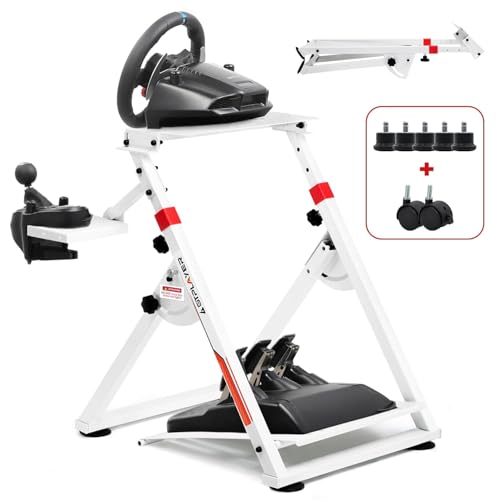 Black Sim Racing Wheel Stand with Shifter Mount O872619