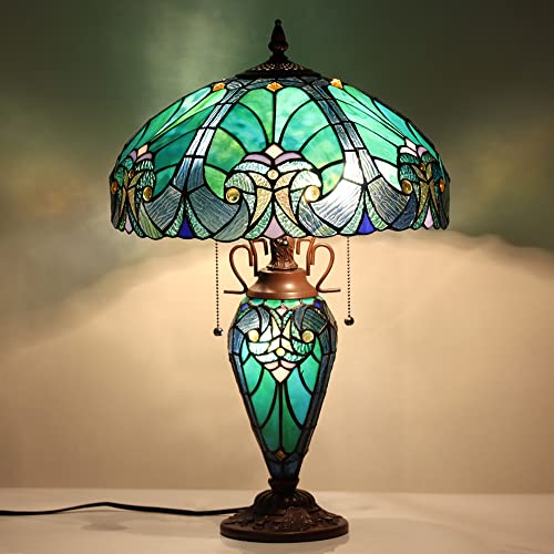 16 inch Stained Glass Table Lamp with Night Light P427687