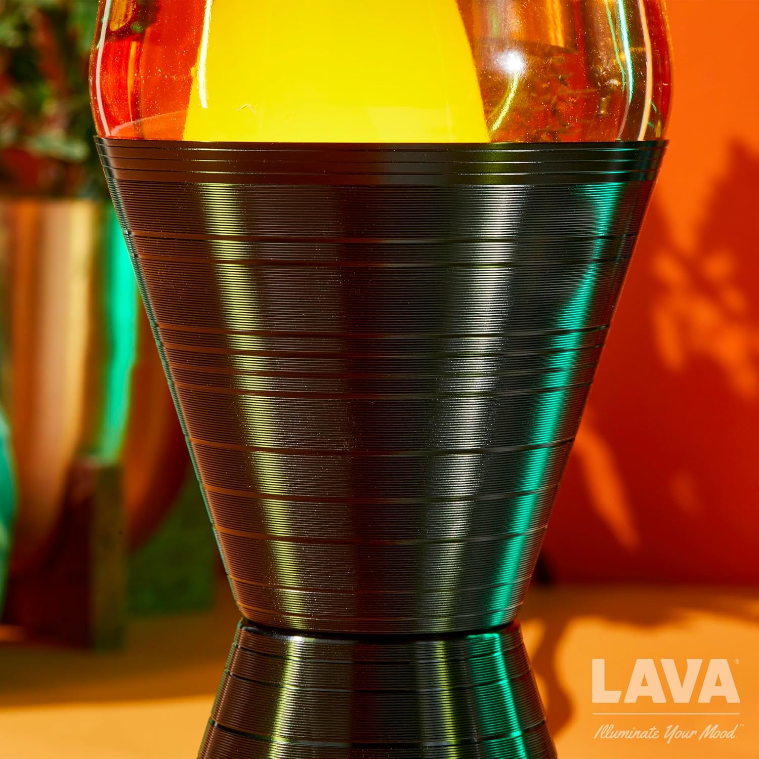 14.5'' Yellow Wax and Orange Liquid Motion Light P2324