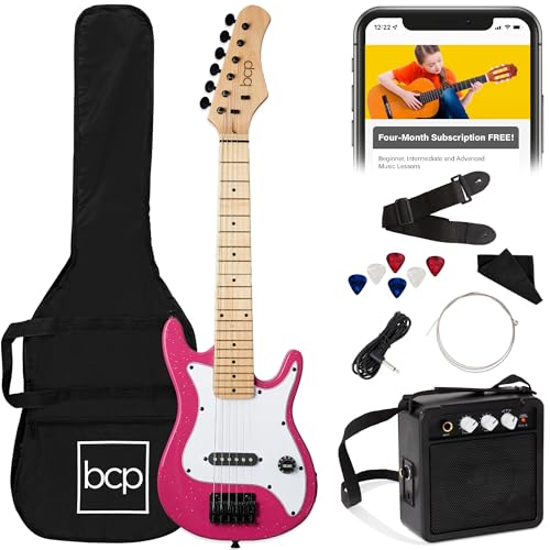 30in Kids Electric Guitar Starter Kit with 5W Amplifier, Strap, Gig Bag, Strings, Picks - Metallic Blue S30950