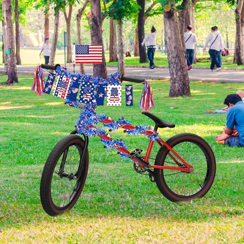 American Flag Bike Decorations with Ribbon Streamers S3134
