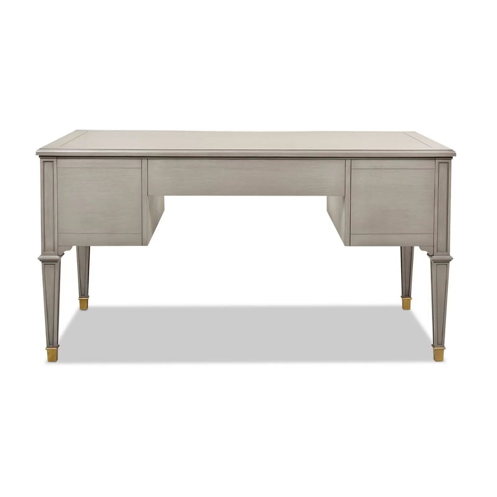 Gold Accent 5-Drawer Wood Desk Grey D389895