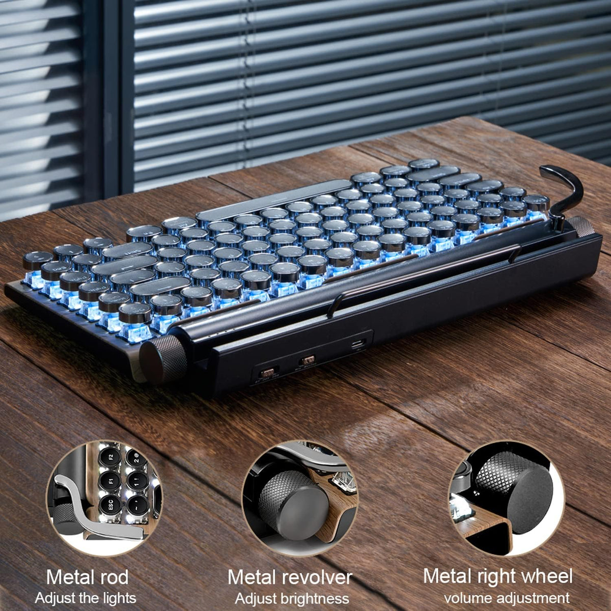 Retro Mechanical Keyboard with Bluetooth F442