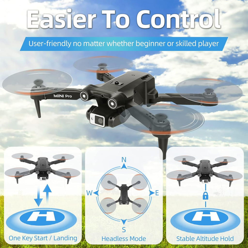 1080P HD FPV Mini Drone with Carrying Case, 2 Batteries X26900