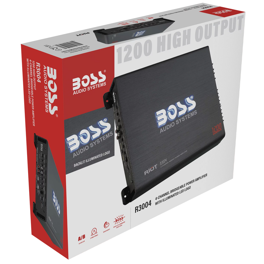 1200 High Output 4 Channel Car Audio Amplifier A166