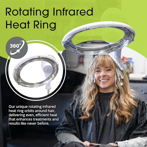 Compact Infrared Hair Color Processor & Dryer with Rolling Base V50971