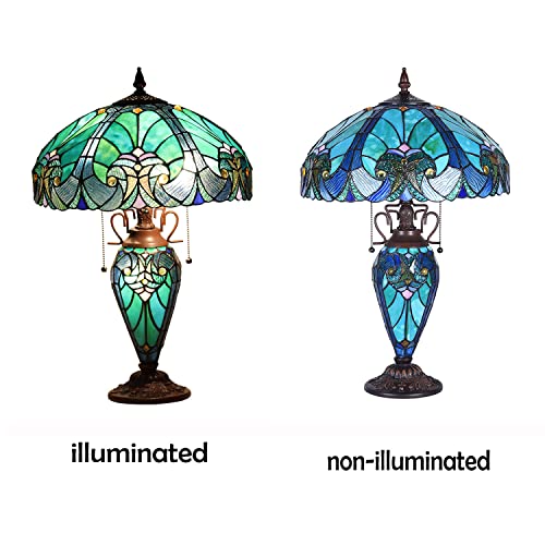 16 inch Stained Glass Table Lamp with Night Light P427687