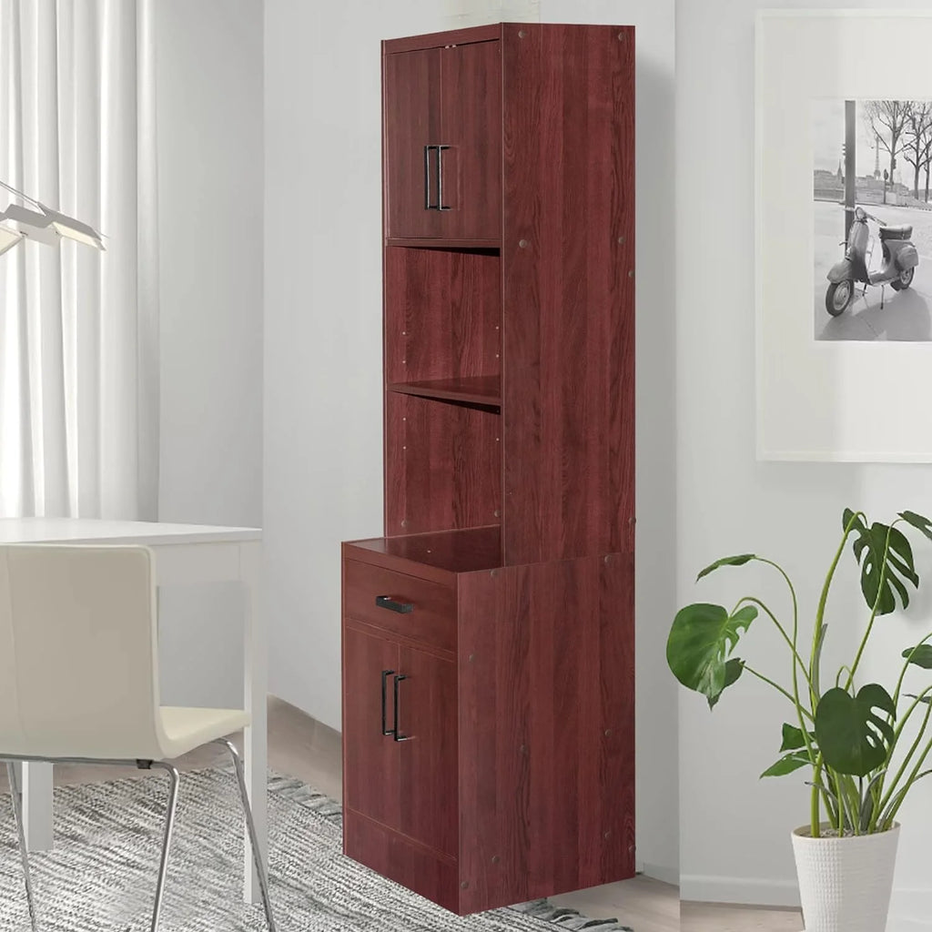 Tall Wooden Kitchen Pantry In Mahogany I3805