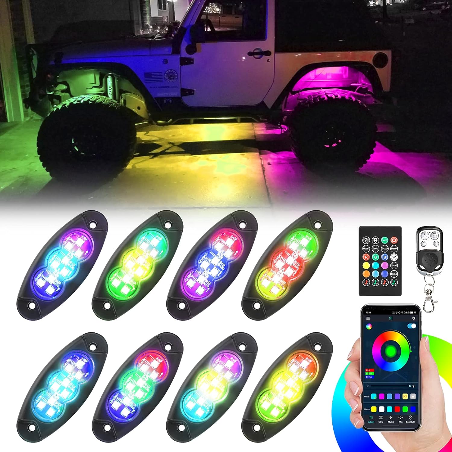 6 PCS LED Car Underglow Light Kit M722759