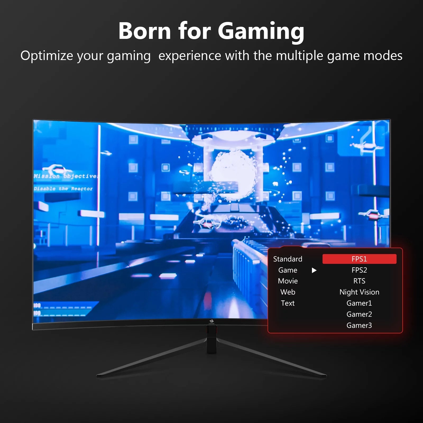 27-Inch LED Curved Gaming Monitor 200Hz 144Hz 1ms Full HD 1920x1080 U4411