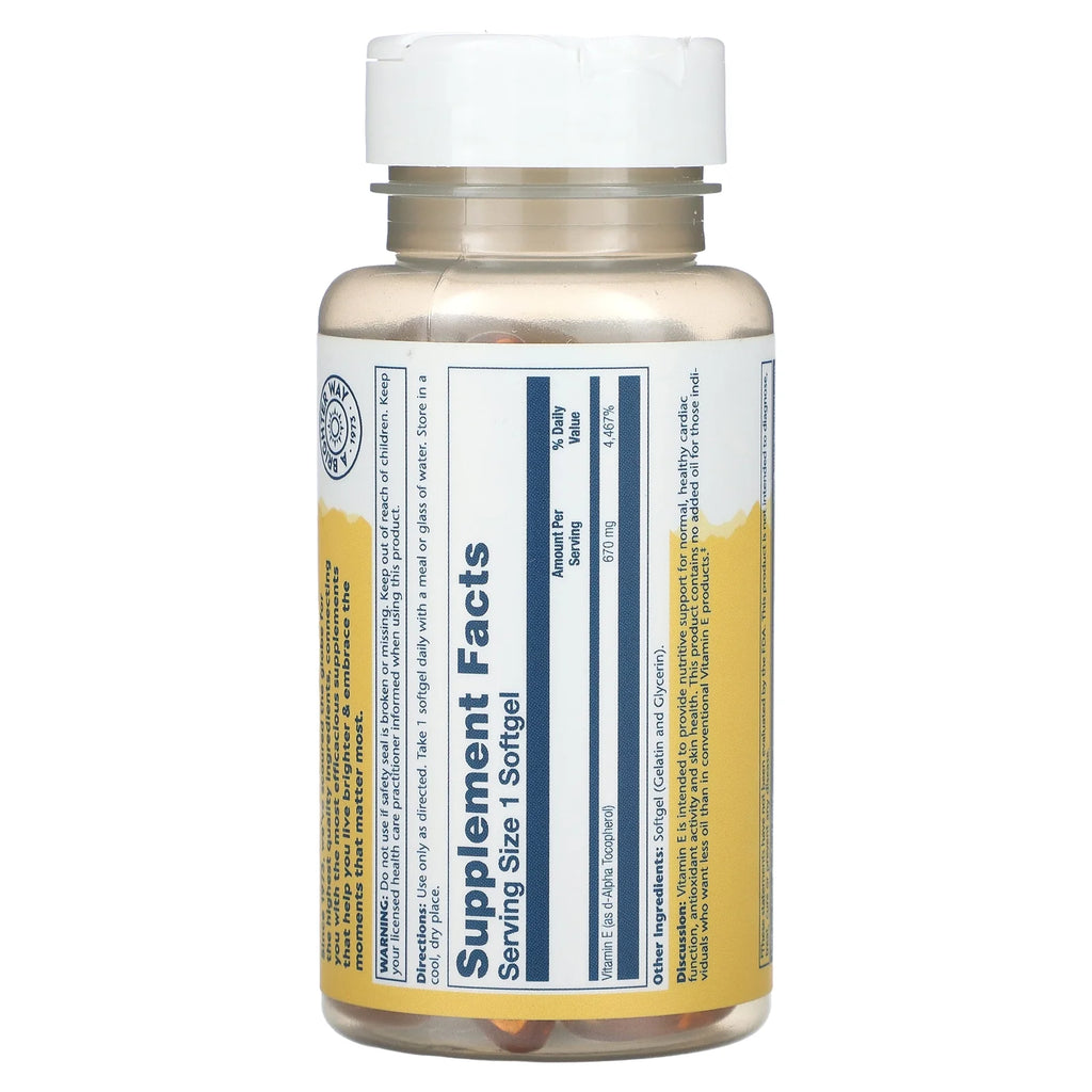 d-Alpha Tocopherol 1000IU 60 Softgels M954453