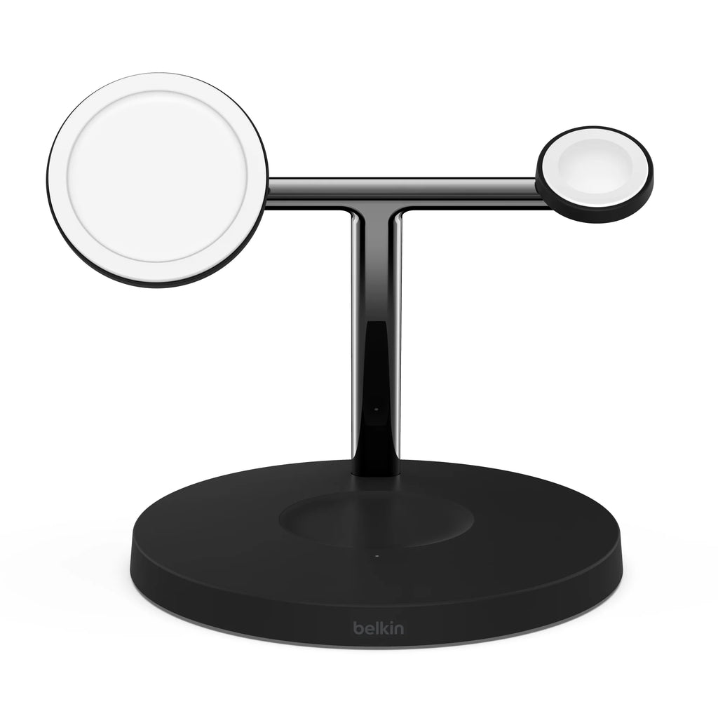 Black 3-in-1 Wireless Charging Stand for iPhone, Apple Watch, AirPods D26738