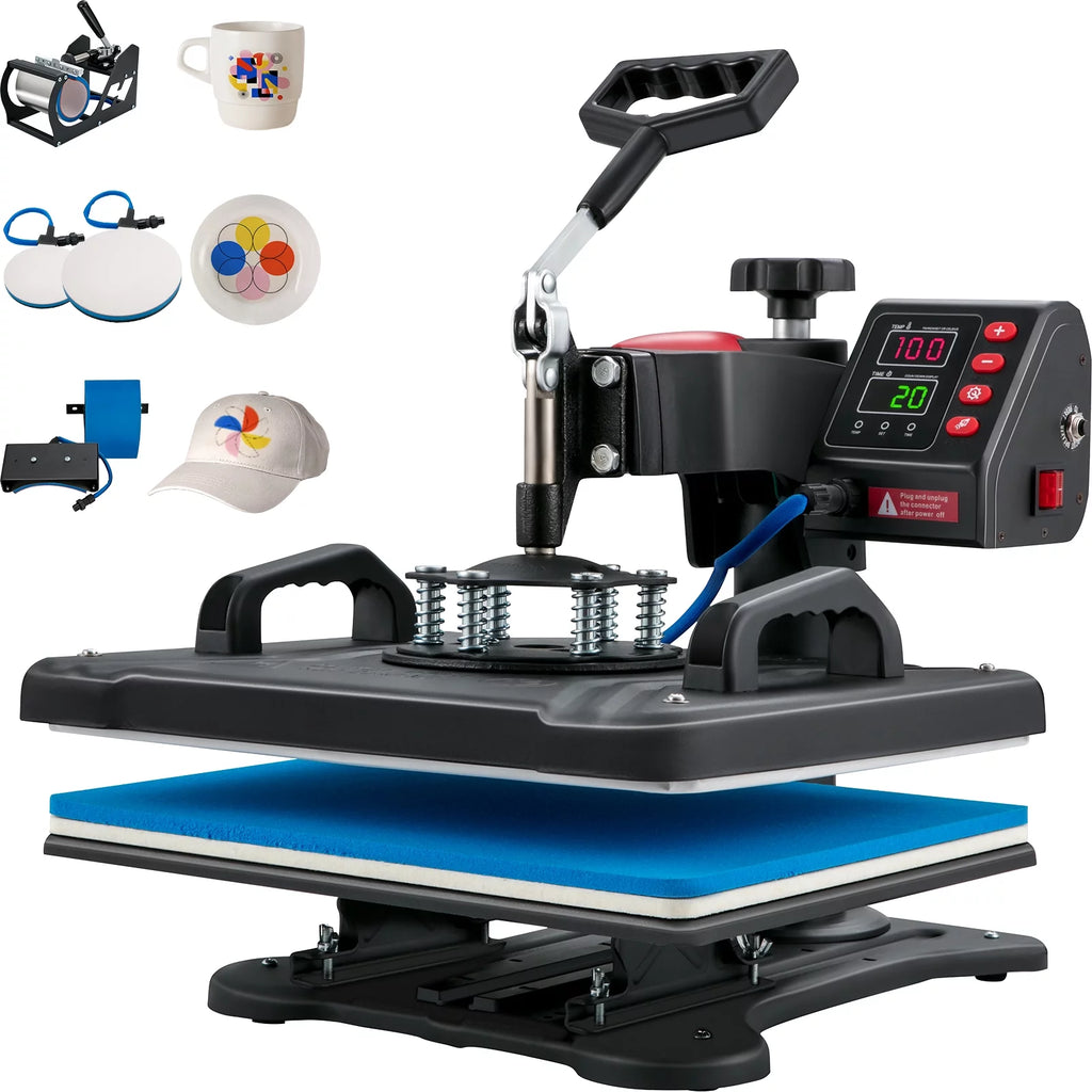 12x15inch 5IN1 Clamshell Sublimation Heat Press Machine with Teflon Coated K33477
