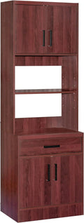 Tall Wooden Kitchen Pantry In Mahogany I3805
