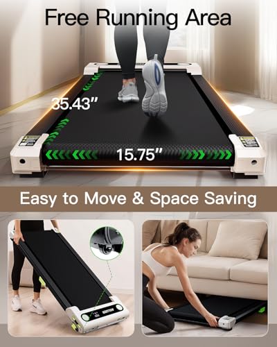 2.5 HP Under Desk Treadmill with Remote Control and LED Display Q75704