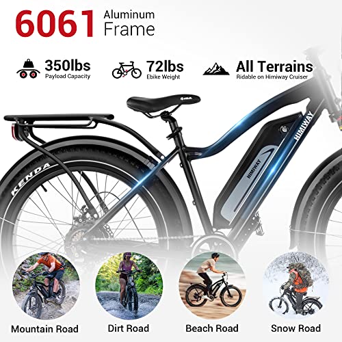 750W 48V 17.5Ah Battery 26"x4" Fat Tire Electric Bike Q52347