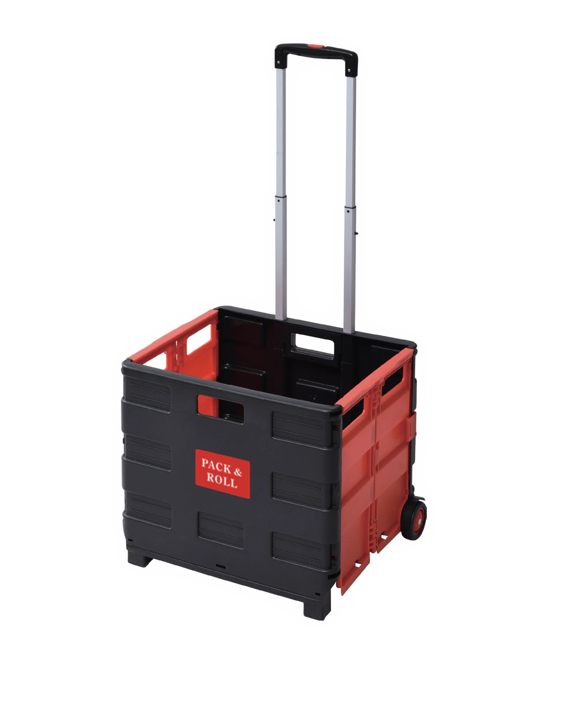 Red Folding Shopping Cart with Wheels Z429